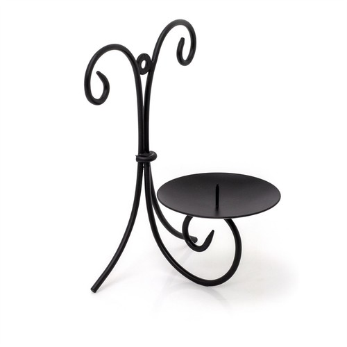 Black metal scroll wall - metal,