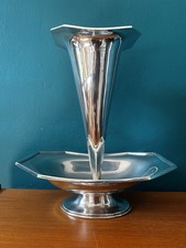 Antique Hawksworth Eyre & Co George V Silver Plated Epergne Centerpiece Vase
