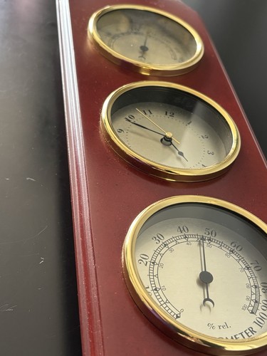 Brass barometer set with - barometer,