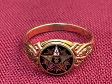 Vintage 9K Gold Masonic Order of the Eastern Star Ring – UK Size O½
