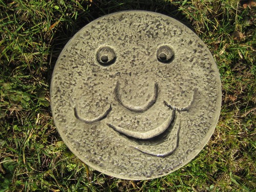 Garden stepping stones smiley - stones,