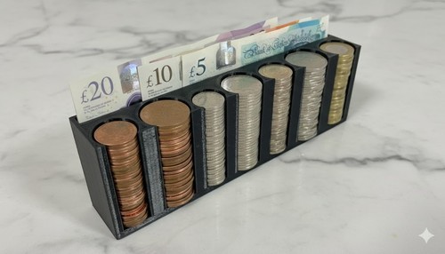 Coin cash note money organiser - note,