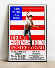 Bruce Springsteen 1985 Wembley Repro Tour Concert Poster : 36"x24"