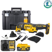 Dewalt DCS355N 18V MultiTool With Accessories + 1 x 5Ah Battery, Charger & Case