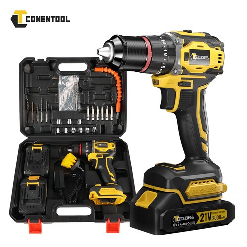 Cordless hammer drill set - drill, 21v