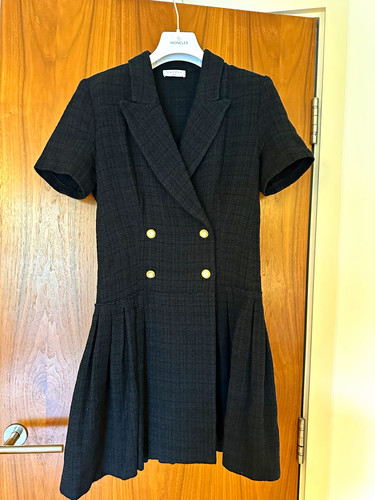 Sandro black wool tweed - black,