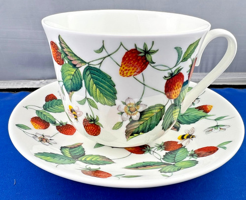 Alpine strawberry bone china - alpine, strawberry,