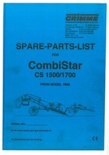 Grimme Destoner CS1500 & CS1700 Parts Manual - CS 1500 1700