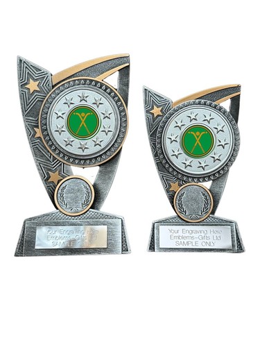 Crossed shinty sticks award - crossed,