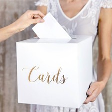 White and Gold Wedding Cards
