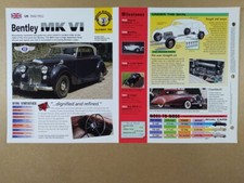 1948 Bentley MK VI specs photos 1998 info sheet