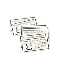 Mecalac Terex Tyre Pressure Decal Part No T108754