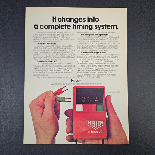 1974 heuer microsplit hl820 - 1974,