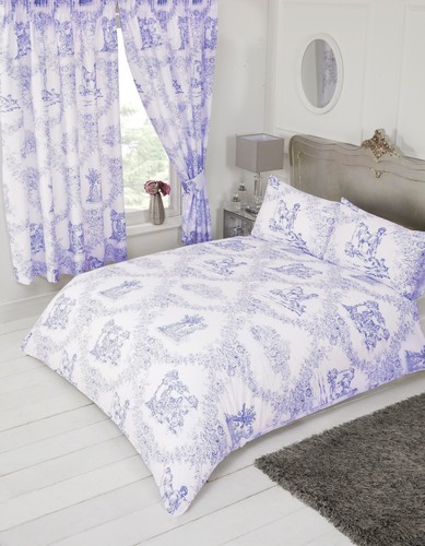 Toile jouy blue duvet - duvet, cover