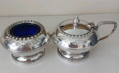 Vintage silver plate - cruet, set