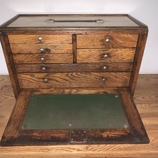Vintage Wooden 7 Drawer Engineers Tool Cabinet