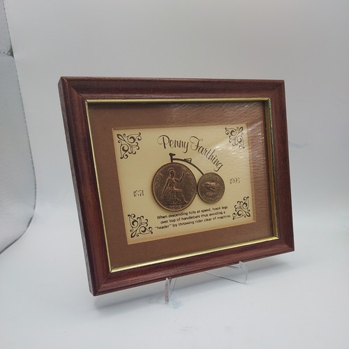 Framed penny farthing - framed, ‘penny