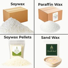 Soy, Paraffin & Sand Wax with Pellets Premium Candle Wax for DIY Makers UK