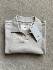 Folk Hammer Polo Shirt T-Shirt Beige Stone Size 3/Medium Cotton BNWT RRP £90