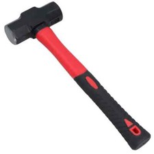 3lb Mini Lump Sledge Hammer Fibreglass Shaft TPR Rubber Grip Handle Sledgehammer