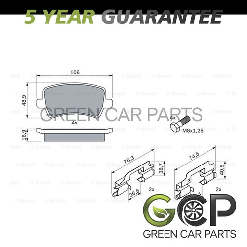 Brake pads set rear gcp - pads, fits