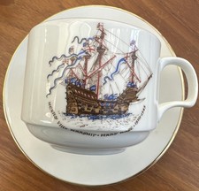Mary Rose Commemorative Teacup & Saucer fine bone china 
