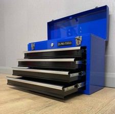 US Pro tools Portable Toolbox Tool Chest Box Cabinet Garage 4 drawers blueblack