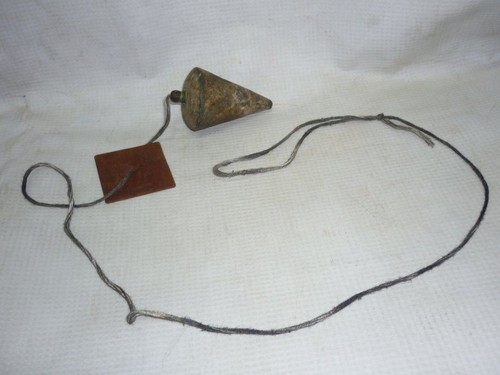 Antique bulgarian lead plumb - antique,