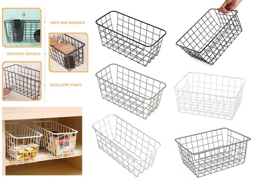 Metal wire storage basket - metal,