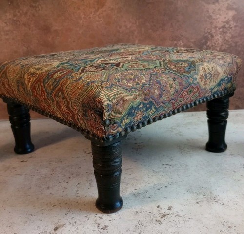 Antique footstool victorian - footstool,