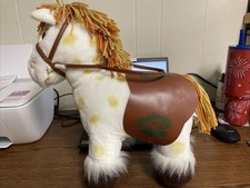 Cabbage Patch Vintage 1984 Kids Show Pony Plush White Horse With Saddle and Rein