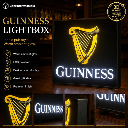 Guinness harp led light - guinness,