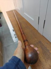 Knobkerrie, heavy weighted 100cm long bulbous ended single piece walking stick