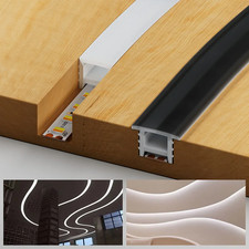 Silicone LED Strip Channel Cover Profile for Embedded Flexible Light Diffuser 