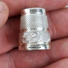 Solid Silver Thimble Birmingham 2000 Swann Thimbles