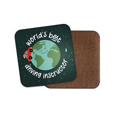 Square Single Coaster - World's Best Driving Instructor Learner Car Gift #81619