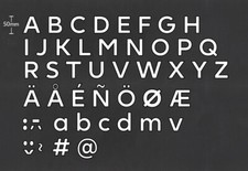 2019 - 2023 OFFICIAL AVERY DENNISON PREMIER LEAGUE WHITE PLAYER SIZE LETTERS