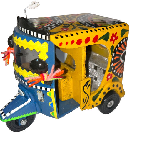 Handpainted rickshaw tuk - handpainted,