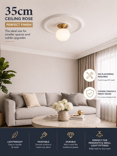 Ceiling rose 35cm - rose,