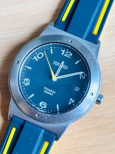 Seiko titanium 100m 7n42 0cb0 - titanium,