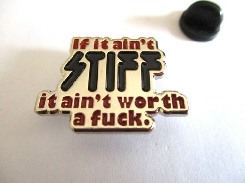 Stiff records punk metal badge - stiff,