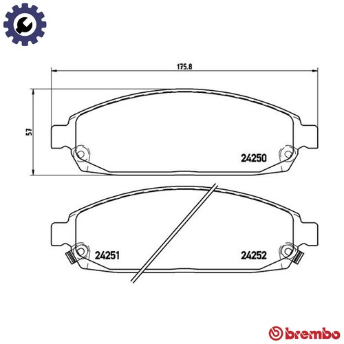Brake pad set - brake, p