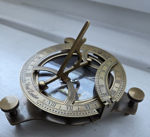 Sundial compass solid brass - compass,