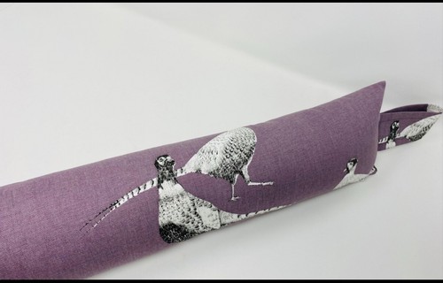 Purple pheasant fabric draught - purple,