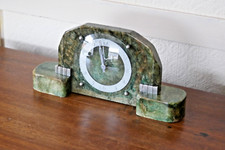 Green Onyx Art Deco Clock