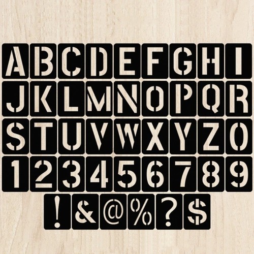 42xhollowed letter stencils - letter,