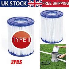 2 Pack Pool Filter Cartridge For Bestway SIZE II Swimming Pool PUMP TYPE 2