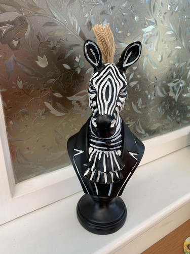 Zebra bust ornament - bust,