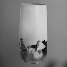 DACHSHUND VASE 30cm Crystal