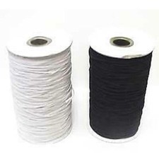 Round Hat Elastic Cord  Black